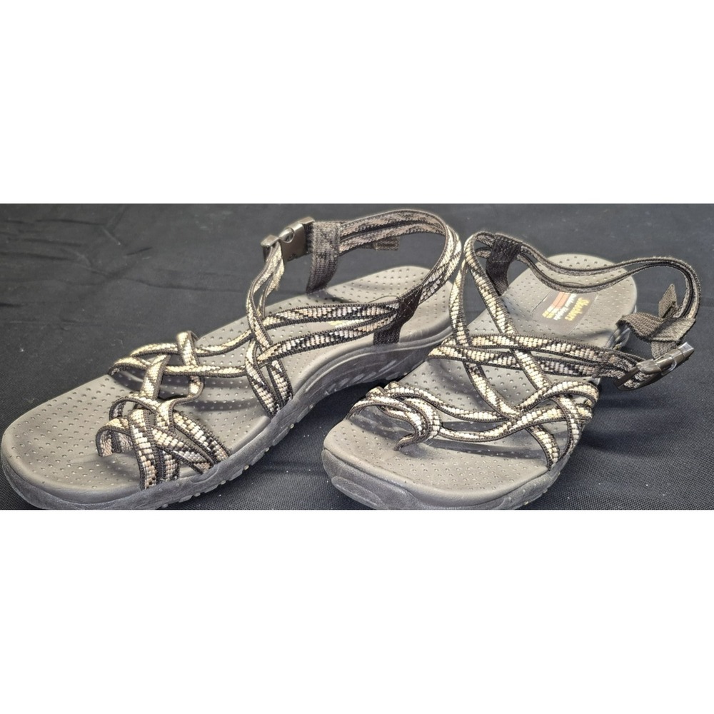 Skechers‎ Outdoor women's tan/black strappy adjustable sandals Size Unknown